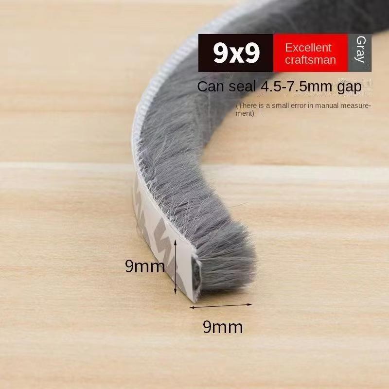 5M Brush Strip Self Adhesive Door Window Sealing Strip Home Door Window Sound Insulation Seal Film Door Swal Weather Strip