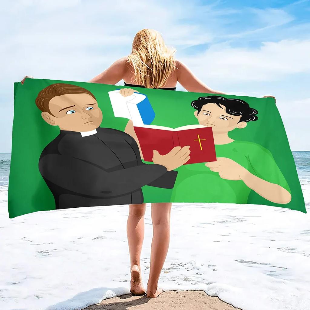 Christianity Buddhism Large Beach Towel Lightweight Pool Towels Quick Dry Bath Towel Ultra Soft Super Water Absorbent Pool Throw