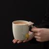 Forest-Themed 3D Ceramic Mushroom Mug - Handmade Breakfast & Coffee Cup