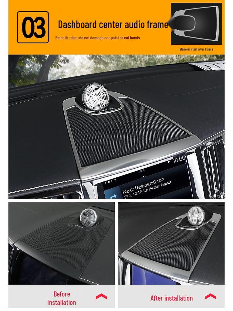 Volvo XC60 (2018-2025) Stainless Steel Interior Trim: Center Console & Speaker Decoration Frame
