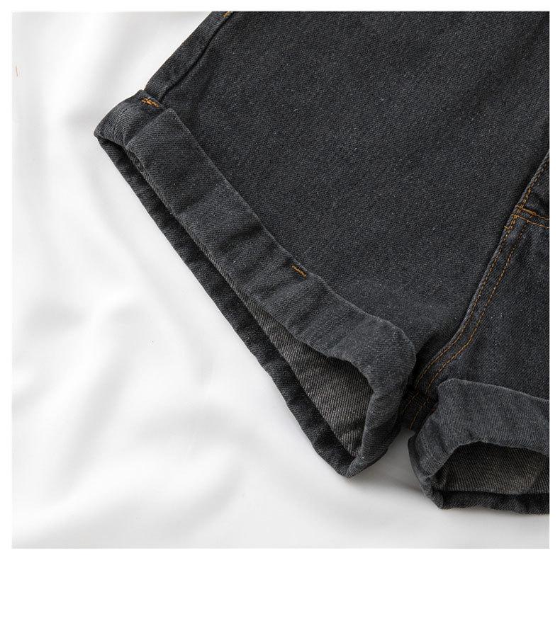 Women's A-line Rolled Hem Denim Shorts - Summer Thin Style, Influencer Fashion, Casual Wide Leg Hot Pants