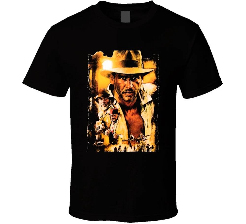 Indiana Jones Cover Movie Harrison Ford T Shirt S