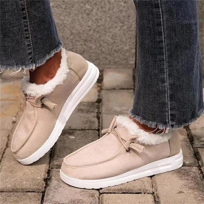 Autumn and winter new thick-soled velvet thickened warm snow boots women's cotton shoes large size Doudou shoes casual shoes
