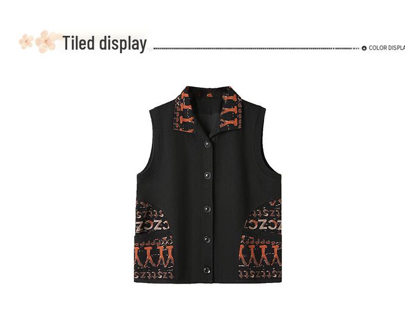 Chaleco de Otoño de Talla Grande para Mujeres de Mediana Edad - Elegante Ropa Exterior sin Mangas para Mujer