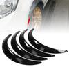 4 Pieces 850mm 33.5 Inch Flexible Car Front and Rr Flares Extra Wide Car Body Wheel Arches   Fitment ABS Black