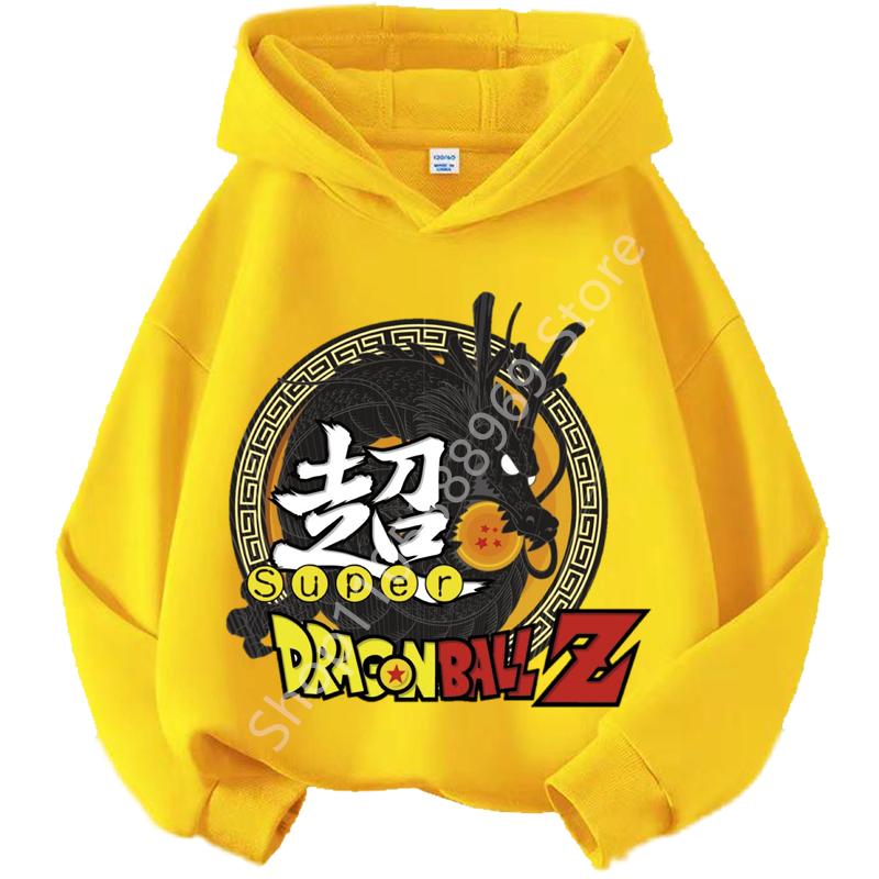 Dragon Ball Chibi Characters Kids Hoodie 100-160 Size 3-12 Years Boys Casual Sporty Children's Sweatshirt