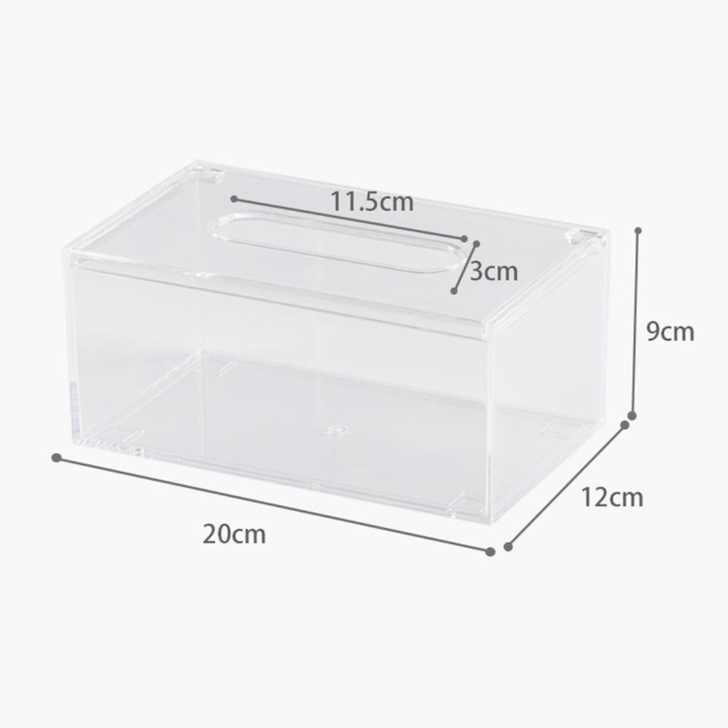 Taschentuchbox-Abdeckung, transparent, rechteckig, Acryl, Serviettenbox-Halter für Wohnzimmer, Schlafzimmer