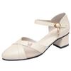 5cm Close Head Breathble Mesh Soft Leather Shoes Platform Sandals 2025 Spring Summer Women's Med Block Heels Sandals Office Mom