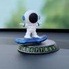 Yousheng Obrotowa Ozdoba na Deskę Rozdzielczą Astronauta 2 w 1 Luminous Cyfrowa Tablica z Numerem Parkingowym z Antypoślizgową Podstawą Akcesoria do Wnętrza Samochodu dla Wszystkich