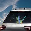 Funny Cat Rear Window Wiper Decal Waving Tail Stickers Cute Animal Moving Tail Rear Window Sticker Windshield Wiper Decal, Holographic Laser Cat