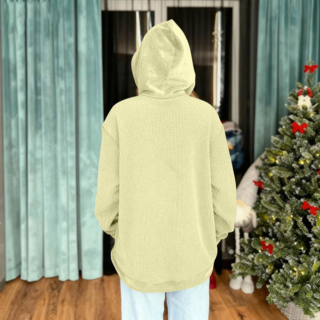 Herre- og dame unisex mote avslappet topp ensfarget langermet kjæledomslomme hettegenser sweatshirt