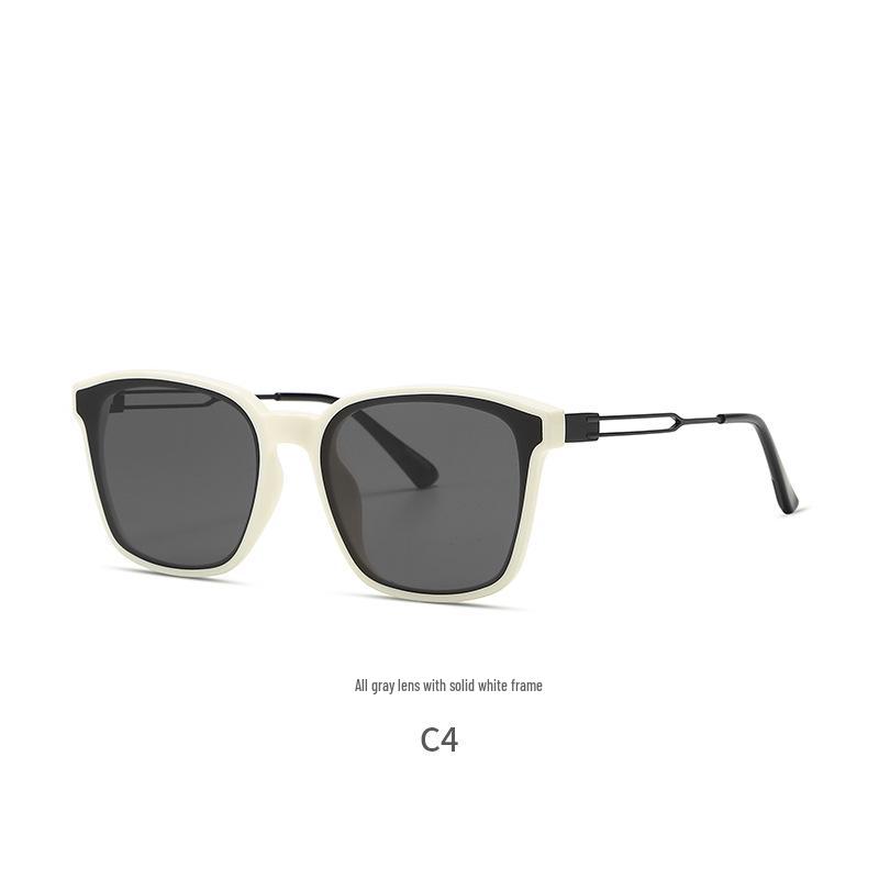 Women's Retro Square Acetate Sunglasses: Large Frame, High-End Feel, Face Slimming, Sunshade & Driving-Specific.