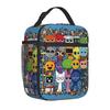 Rhythm Box Lunch Bag, Full-Printed Picnic Bag For Primary And Secondary School Students, Cartoon Animation Wear-Resistant Portable Thermal Insulation