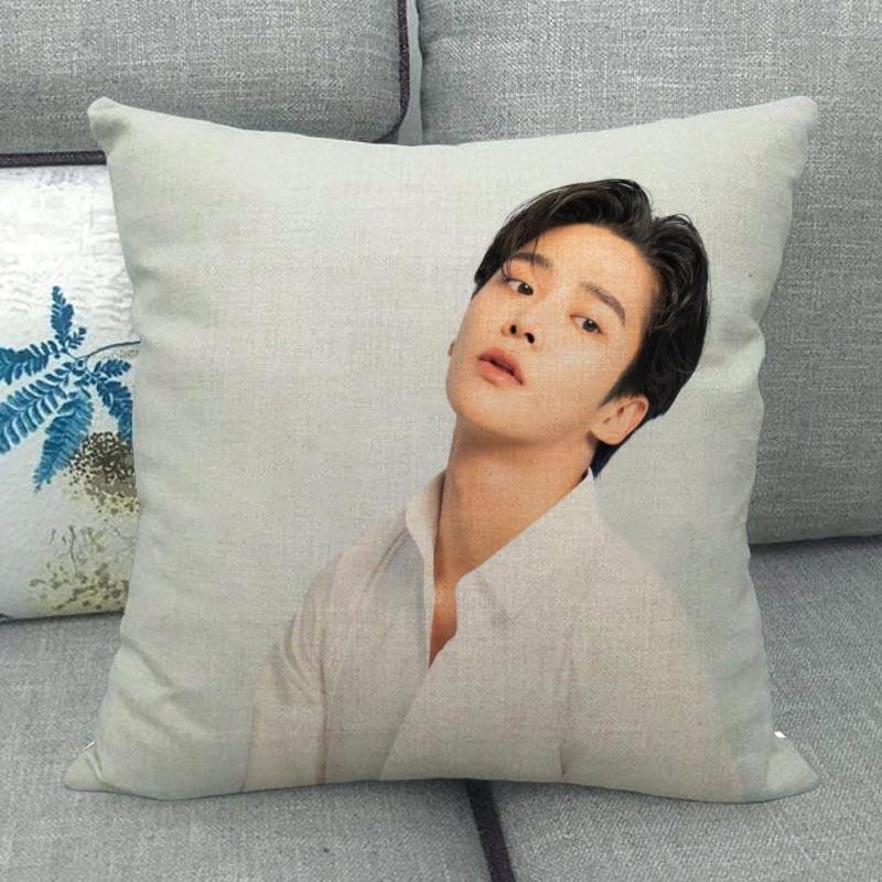Custom ROWOON Pillowcase Wedding Decorative Cotton Linen Pillow Case For Home PillowCover 45X45(One Sides)