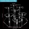 Hexagon Acrylic Display Stand 7 Layer Tiered Showcase Rack Detachable Transparent Holder For Figurine Jewelry Cosplay Collection