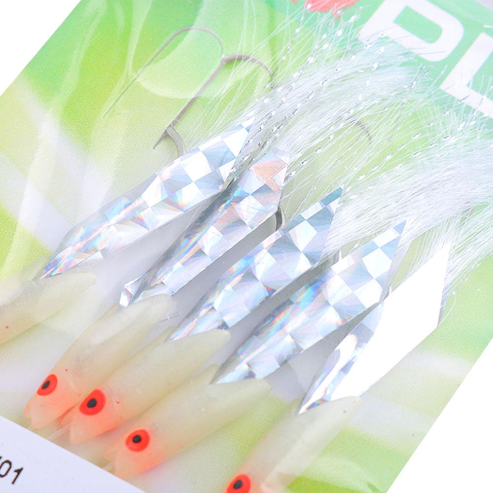 

5pcs Hot Carbon Steel Barb Treble Bait Durable Head Fishing Tackle Luminous Fishing Hook