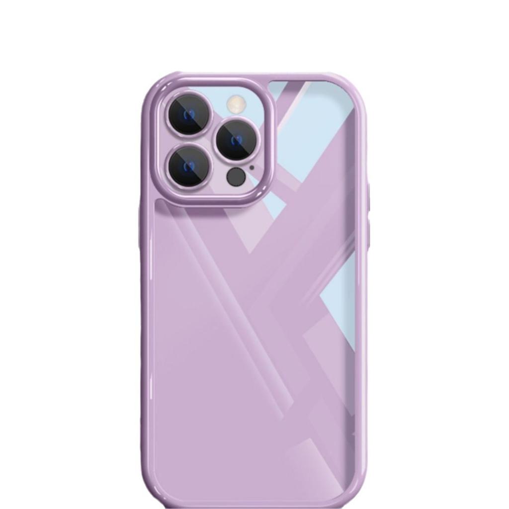 Applicable to iphone15 Apple mobile phone case 14/13promax simple solid color 12 transparent all-inclusive anti-drop 7