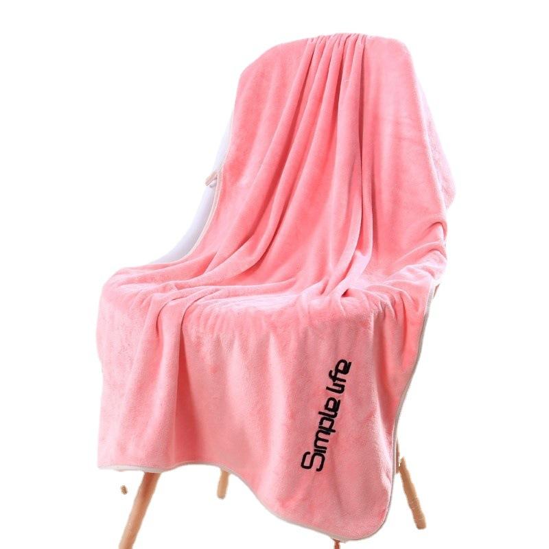 Microfiber youth pie hemming embroidered beach towel comfortable soft thickened absorbent household bath towel
