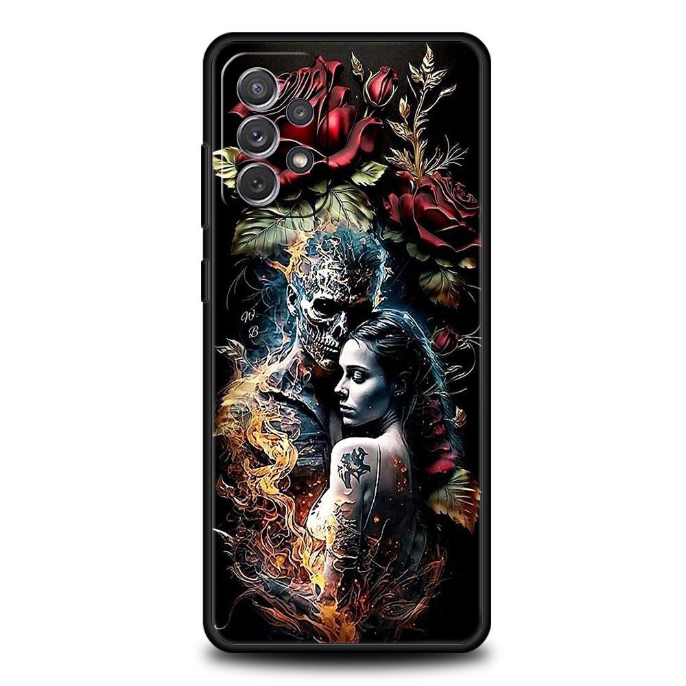 

Love Skeleton Skull Phone Case For Samsung Galaxy A17 A07 A55 A35 A25 A15 A05s A33 5G A31 A23 A21s A13 A41 A73 A53 A51 A71 Cover Samsung A11