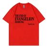 2025 Summer New Hot Neon Genesis Evangelion Printed Men's and Women's Pure Cotton T-shirt Couple Street Casual Loose Top