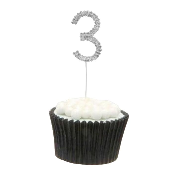 Apac Rhinestone 3rd Birthday Cake Topper