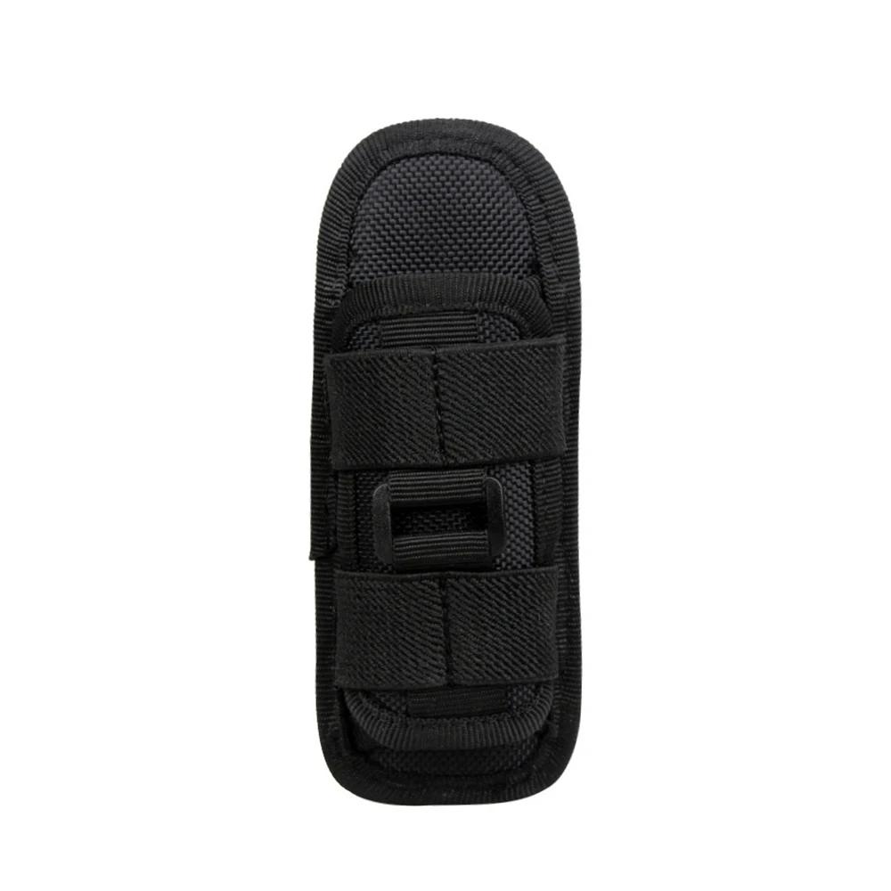 Tactical Flashlight Pouch Belt Torch Bag Durable Hunting Lighting Accessory Survival Kits 360 Degree Holster Rotary Torch Case