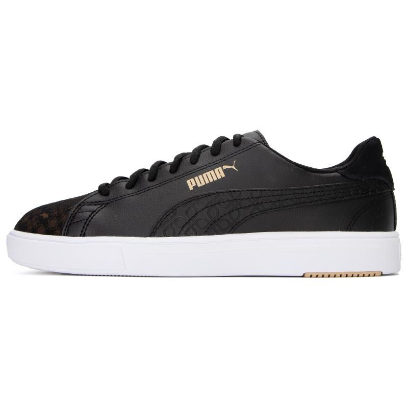 Puma Serve Pro Lite Cny Leather Synthetic Casual Low Top Sneakers Unisex Sneakers Black White 389378-02