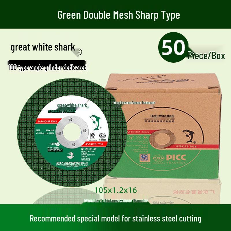 Great White Shark 100mm Stainless Steel Angle Grinder Cutting & Grinding Blade - Sharp & Durable