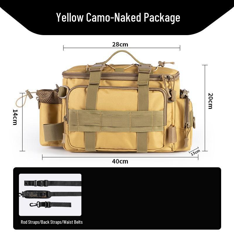 Multifunctional Fishing Waist Bag with Rod Holder and Large Capacity Storage