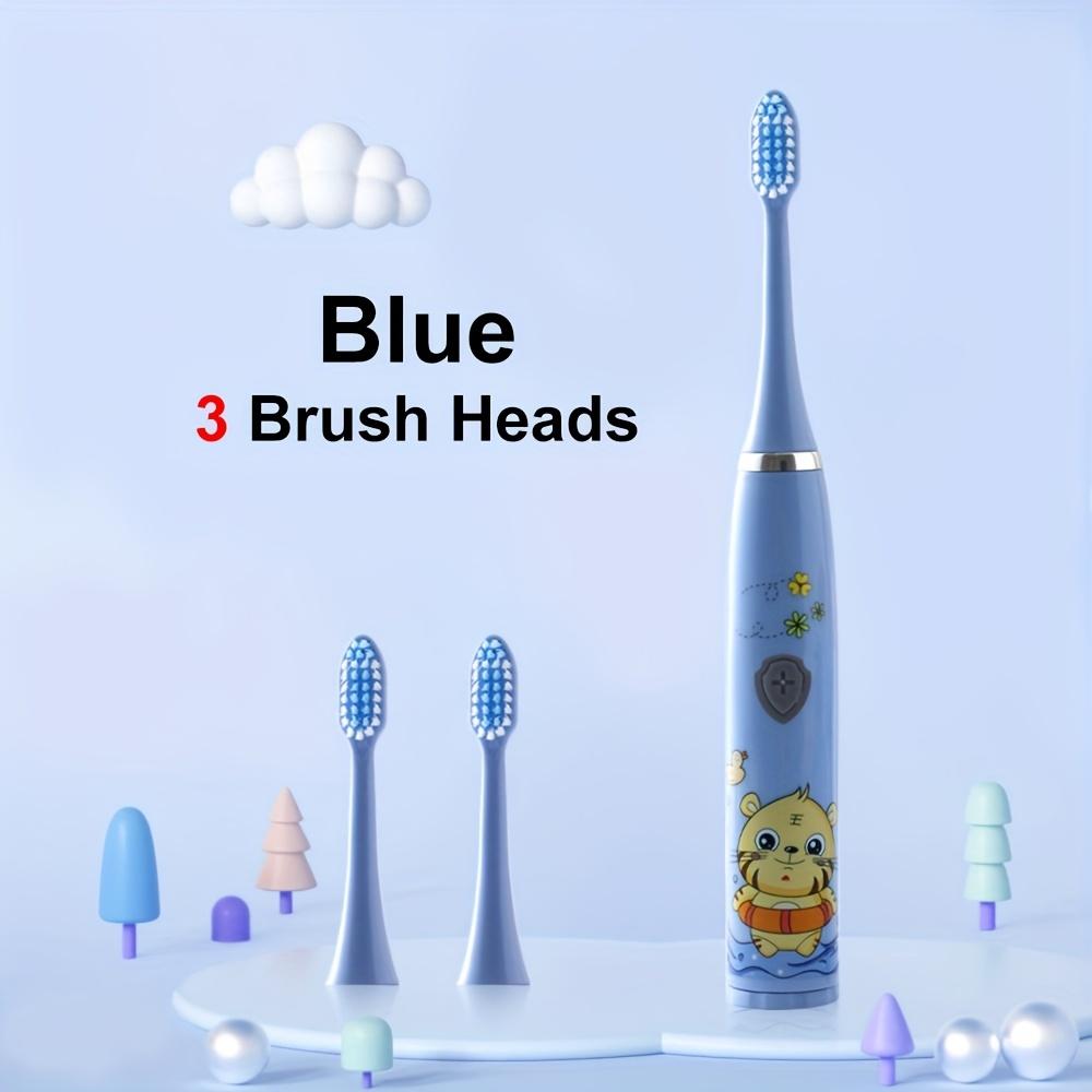 Battery-operated Electric Toothbrush, Comes with Three Electric Toothbrush Heads and Features A Cute Cartoon Exterior