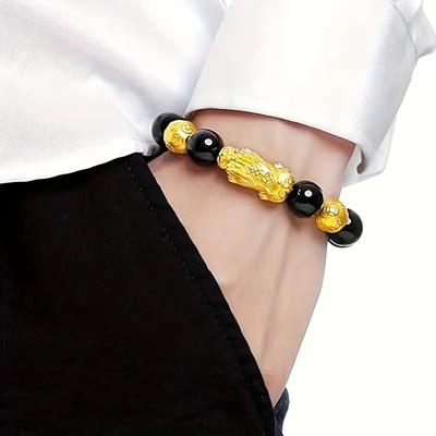 Fashion Women Warding Off Evil Retro a Mythical Wild Animal Gift Bracelet Men Wealth Attracting Om Mani Padme Hum 3PCS Wealth Attraction Symbol