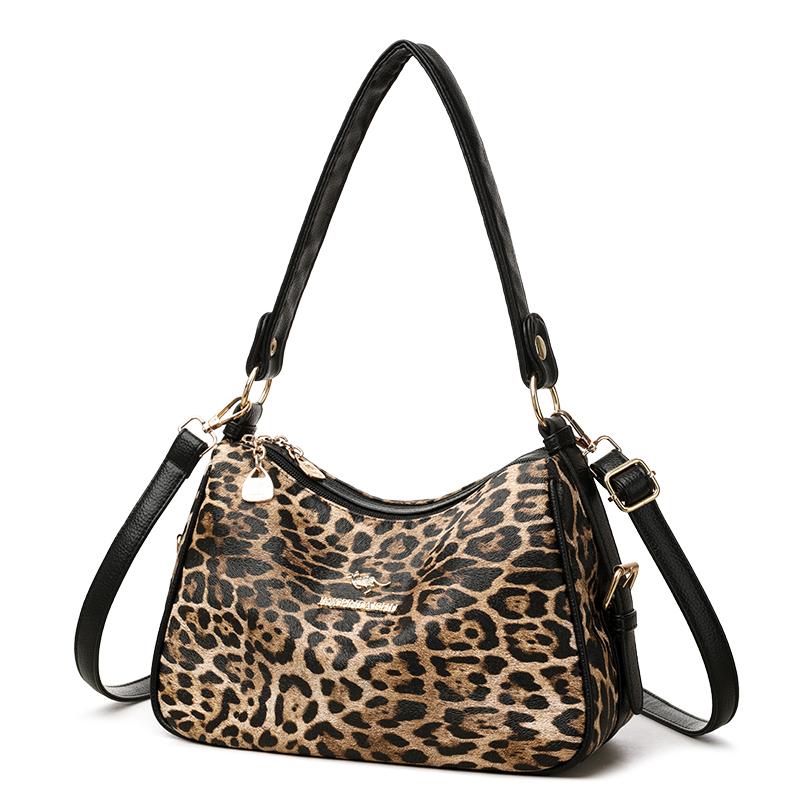 Women's Small Square Bag Leopard Zebra Print Commuter Crossbody Bag Mother Bag