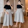 2026 Summer Maternity Patchwork Short-Sleeve Dress