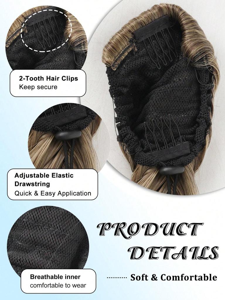 Extension per capelli con coulisse a spina di pesce intrecciata sintetica, per donne, 24 pollici, con coulisse a spina di pesce intrecciata