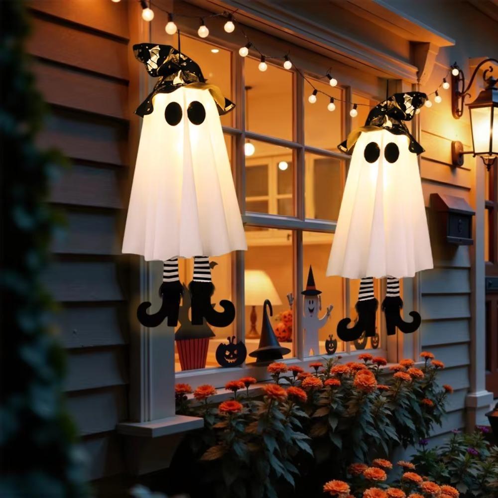 Flashing LED Specter Luminous Specter Ceiling Hanging Halloween Hanging Ornament  Porch