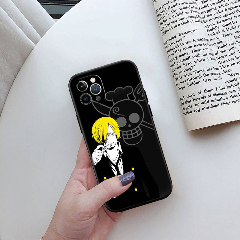 MH123 One Piece Sanji Phone Shell Case for iPhone 7 8 11 12 13 14 15 16 17 16E XS Pro Max XR X SE Air