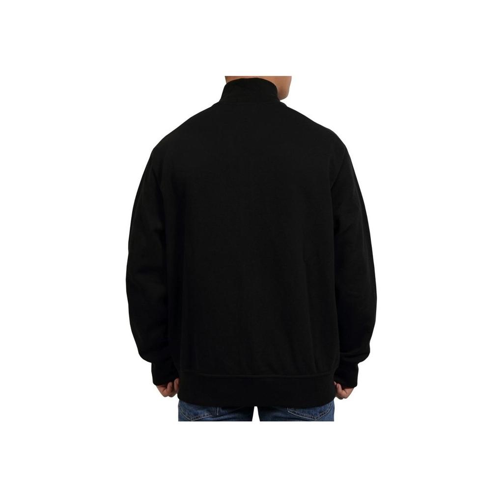 Polo Ralph Lauren Solid Color Logo Embroidered Stand Collar Zip Long Sleeve Jacket Men jackets Black 710881509-001