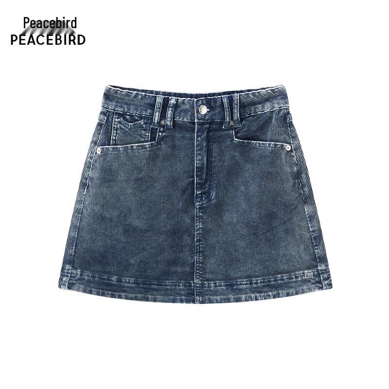 PEACEBIRD Women s Corduroy Washed A-line Skirt M