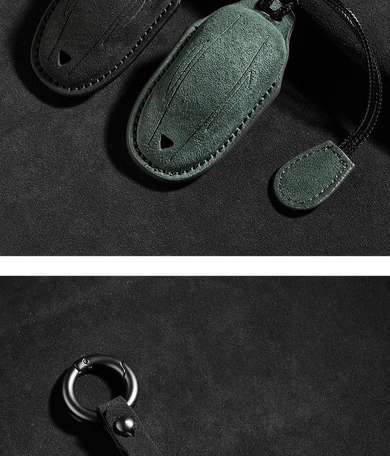 Suede Full Wrap Key Cover for Tesla Model Y/3/Model X