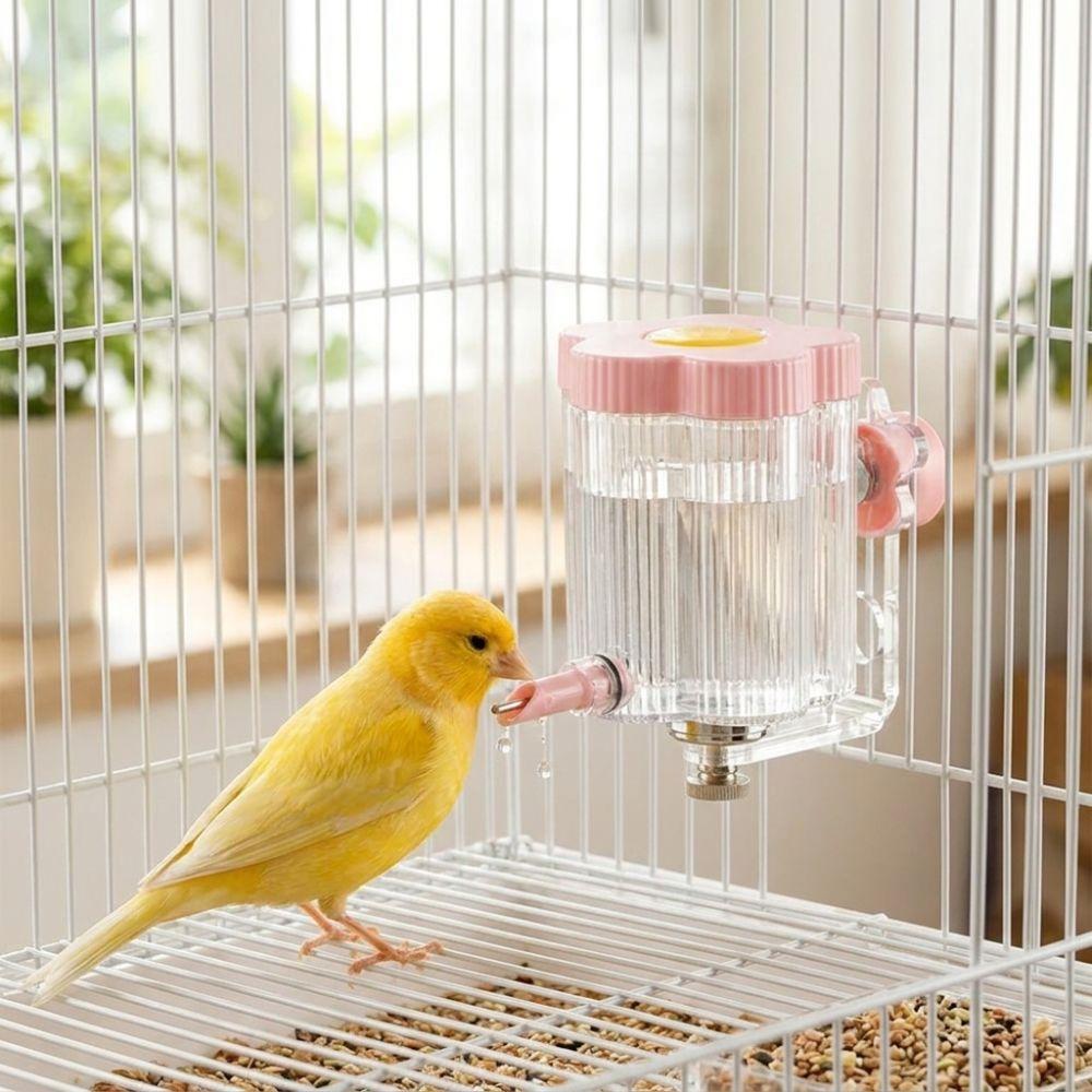 Leak-Proof Automatic Bird Drinker Visible Bird Water Dispenser Bird Cage Water Bottle  Indoor Use