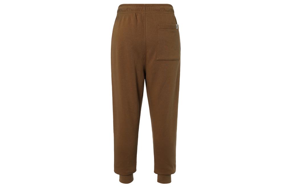 Jordan Essentials Holiday Logo Letter Print Fleece Lined Elastic Cuff Knitted Sweatpants Men's Light British Umber FD7468-281
