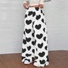 Women's Casual And Fashionable Printed Elastic Waist Loose Wide Leg Pants