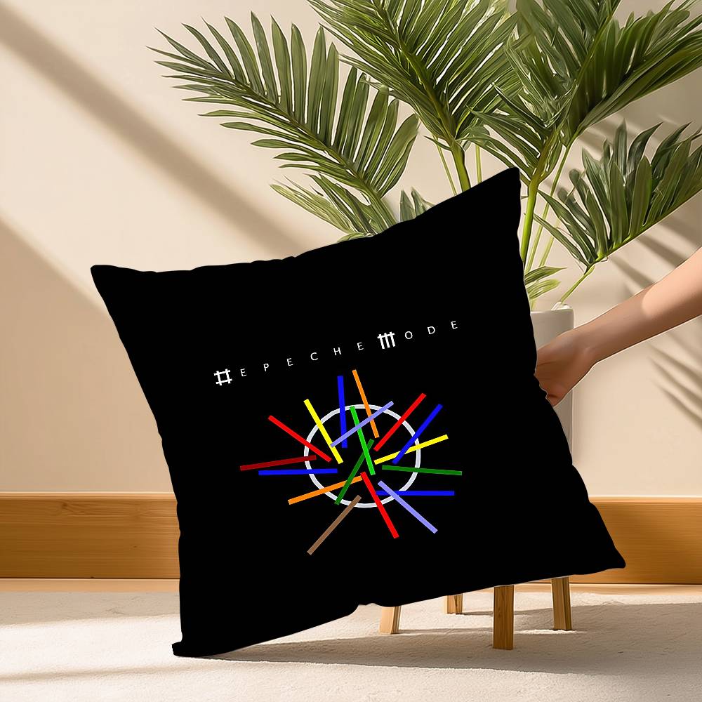 HOT Rock Band D-Depeche-ModeS Pillow Case Soft Plush Fabric Double Sided Print Decorative Home Living Room Gift Cushion Cover 30cm x 30cm