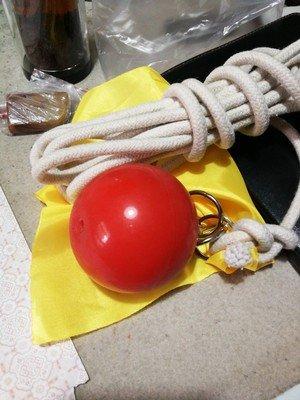 Suzakoo Martial Arts Weapon Exercise Ball Rubber Meteor Hammer with Rope Training Equipment