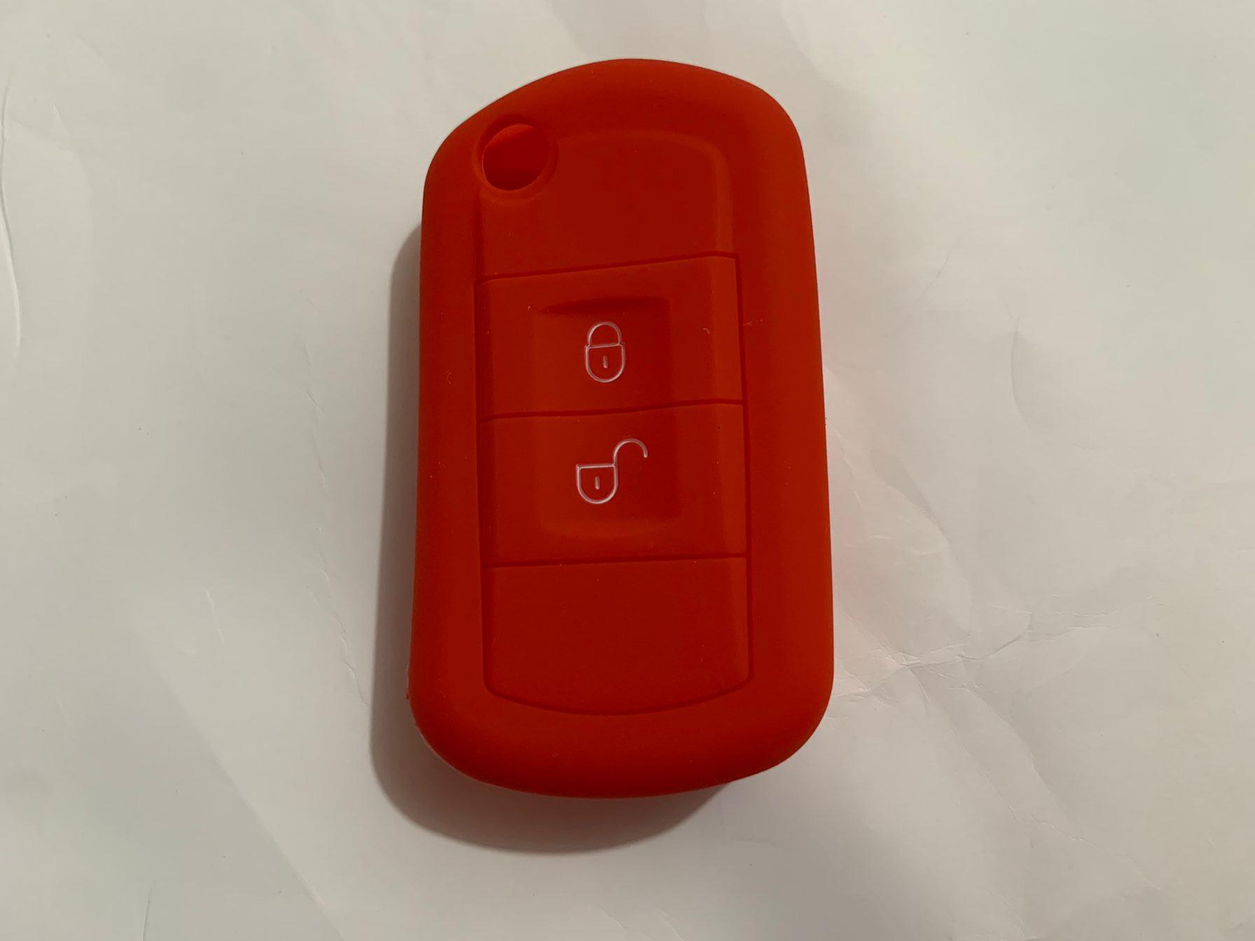 

New 3 Buttons Flip Folding Silicone Key Case Fob Cover For Range Rover Sport LR3 For Land Rover Discovery Remote Car Styling красный