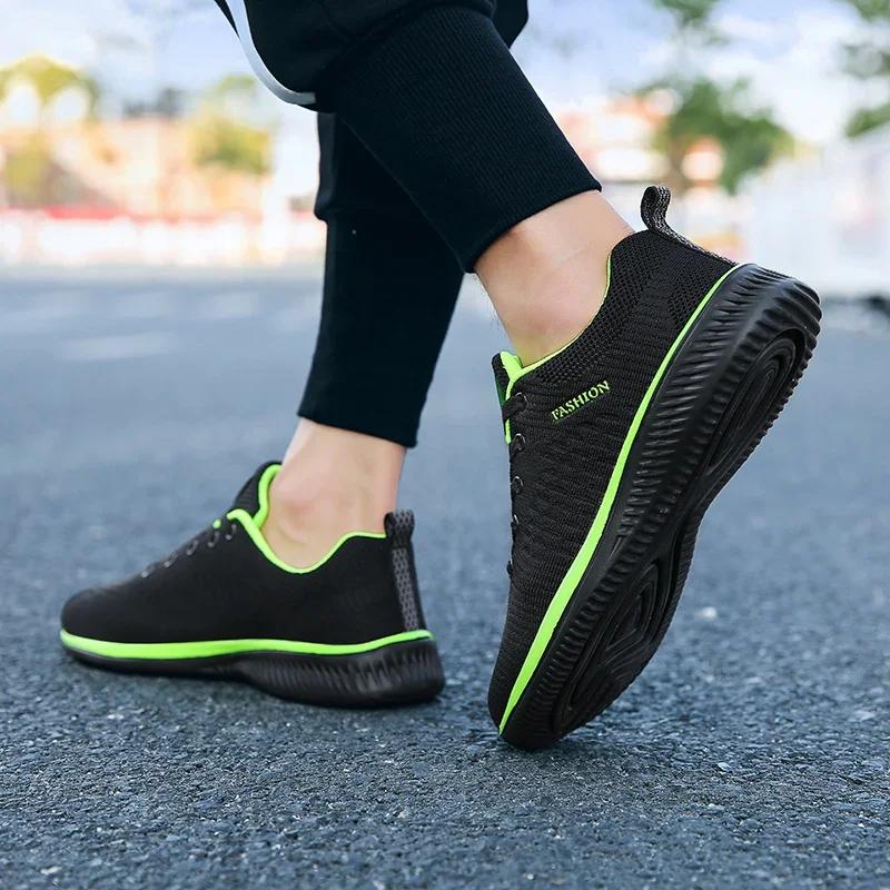 Buty sportowe dla mężczyzn Buty Sneakersy Czarne Casualowe Męskie Dzianinowe Sneakersy Oddychające Sportowe Do Biegania Chodzenia Gimnastyczne