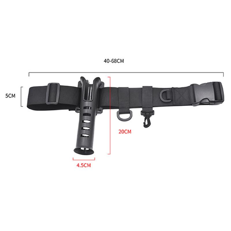 Portable Belt Rod Holder Fishing Gear Tackles Accessories Adjustable Waist Fishing Rod Holder Fishing Rod Pole Inserter