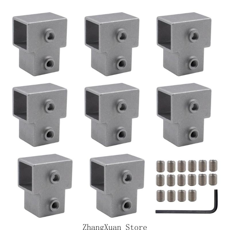 

Square Pipe Fixed Joint Storage Rack Connector 3 Way Pipe Fitting Enduring 3XUF