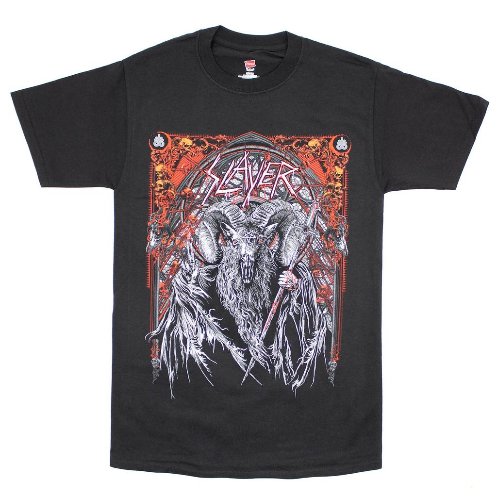 Men's Slayer Baphomet Final World Tour Dates 2019 T-shirt Small Black