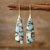 Luxury New Bohemian Emperor Stone Geometric Pendant Earrings Earrings European and American Popular Natural Stone Jewelry